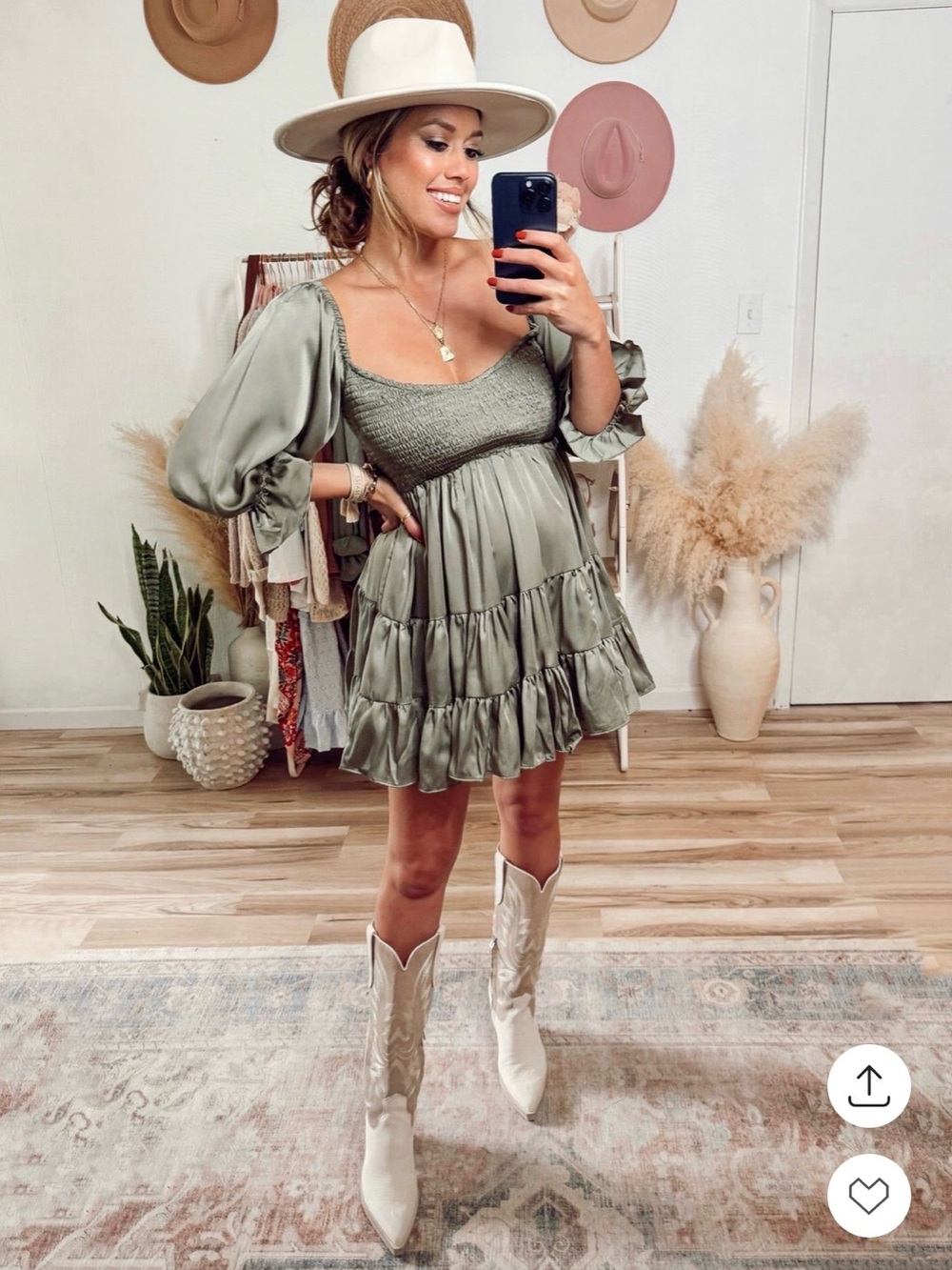 Mable Gray Satin Dress
